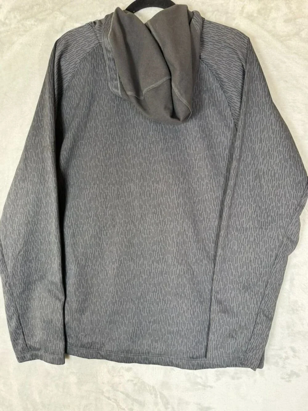 THE NORTH FACE Hoodie Mens XXL Gray Pattern Full Zip Fleece‎ Jacket Logo Outdoor